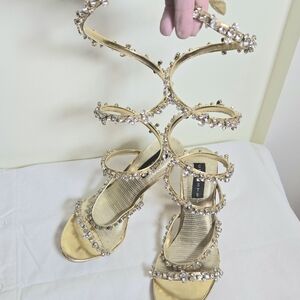 Celeste Gold And Sparkle Heels